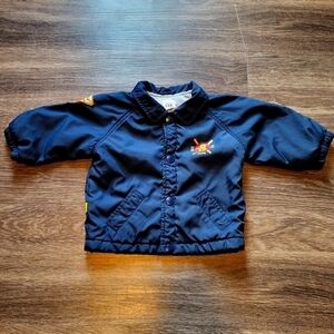 Baby Gap Boys Light Weight Navy Baseball Themed Jacket 12-18mo